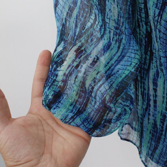 Ramy Brook Top Womens Small Silk Blouse Off the‎ Shoulder Long Sleeve lined tie - Picture 12 of 15